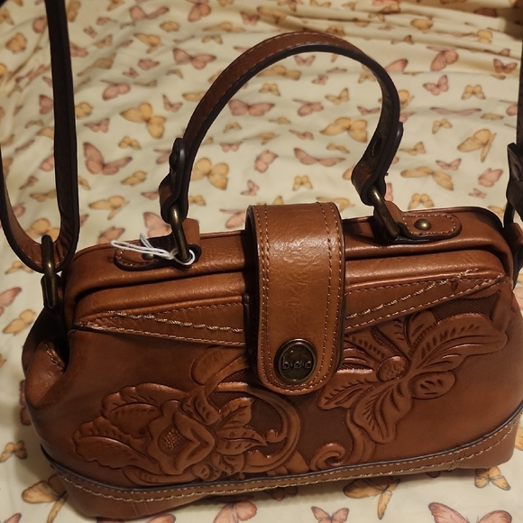 BOC Floral Embossed Tan Crossbody Bag - Picture 6 of 6